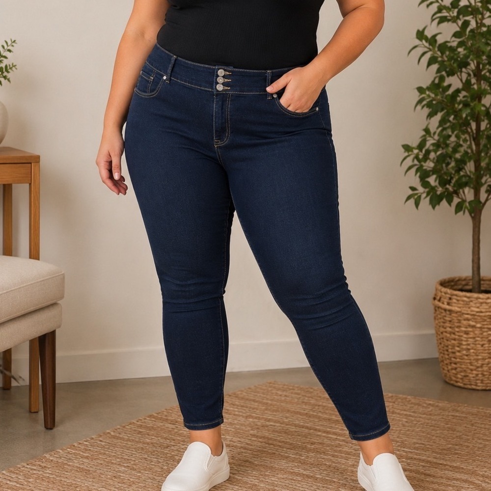 Torrid Super Soft Jeggings Size 26R Dark‎ Wash High Rise Skinny Plus Size Denim